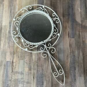 Victorian vintage vanity mirror wire white made in japan
